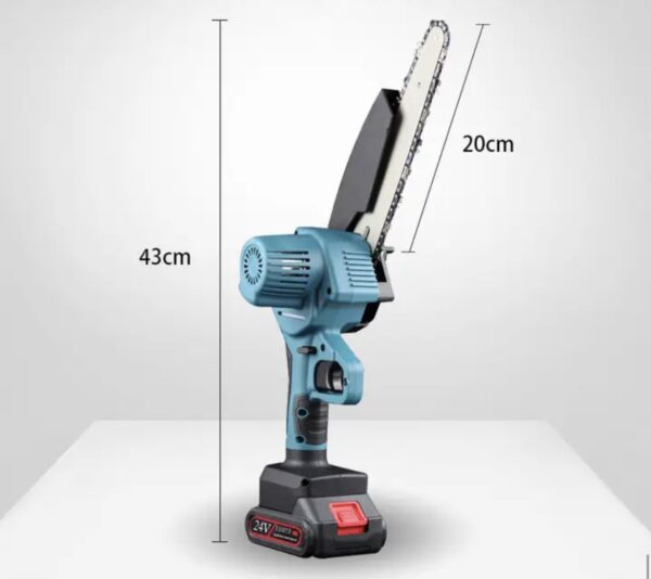 Motosierra de Batería  24V portátil de 8 pulgadas con depósito de aceite. - Imagen 2