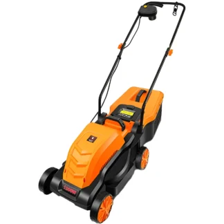 Cortacésped Eléctrico 1600W – Ancho de Corte 33 cm, Altura Ajustable, Bolsa 32L