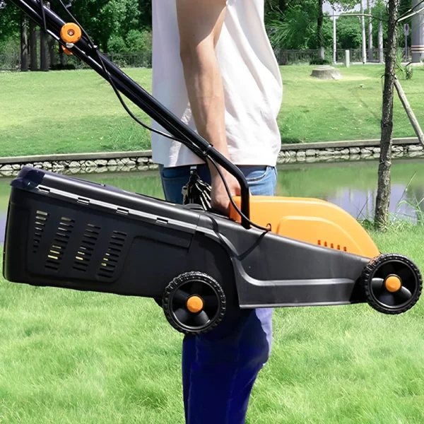 Cortacésped Eléctrico 1600W – Ancho de Corte 33 cm, Altura Ajustable, Bolsa 32L - Imagen 5