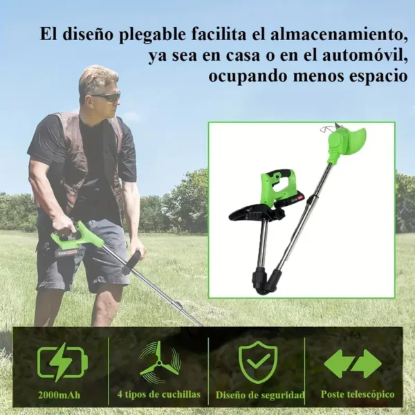 Desbrozadora Eléctrica 5000W - Motor Sin Escobillas, Batería de 22,900 mAh, 46,000 RPM | Potente, Inalámbrica y Versátil para Jardines Grandes y Profesionales - Imagen 6