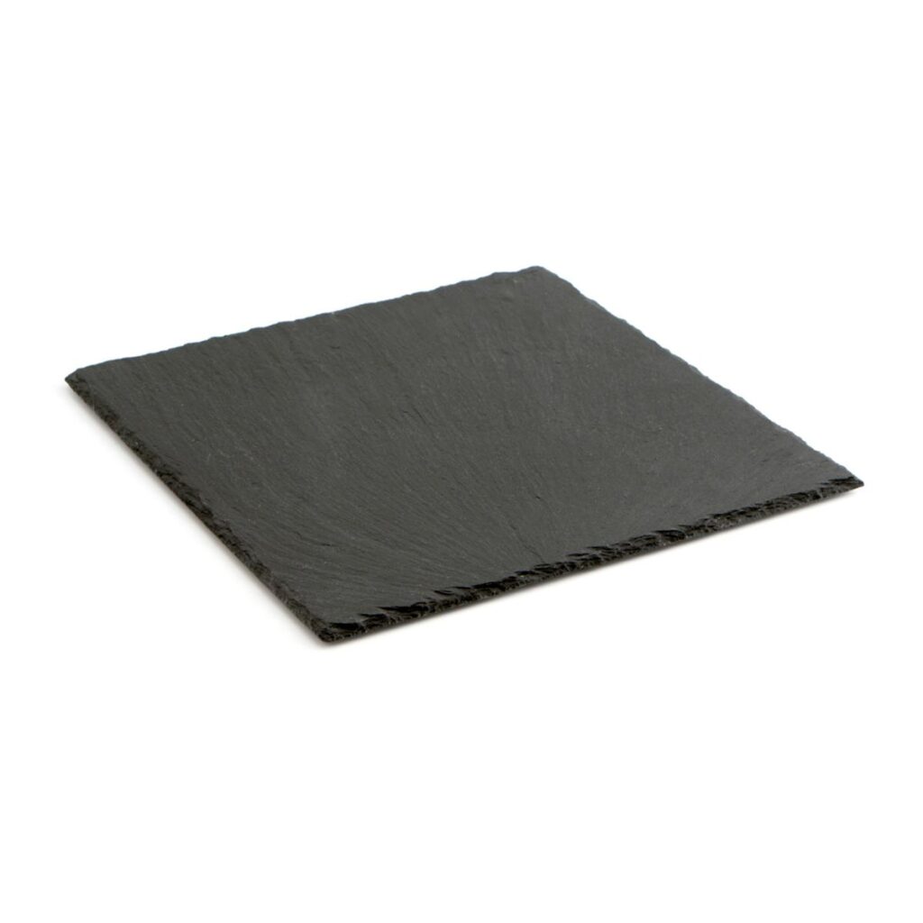 Plato de Pizarra Natural Cuadrado 25×25 cm – Packs de 2, 4 y 6 Unidades