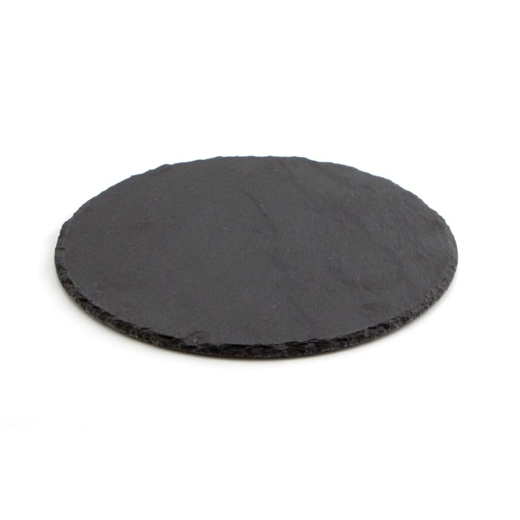 Plato de Pizarra Natural Antideslizante 25 cm – Packs de 2, 4 y 6 Unidades