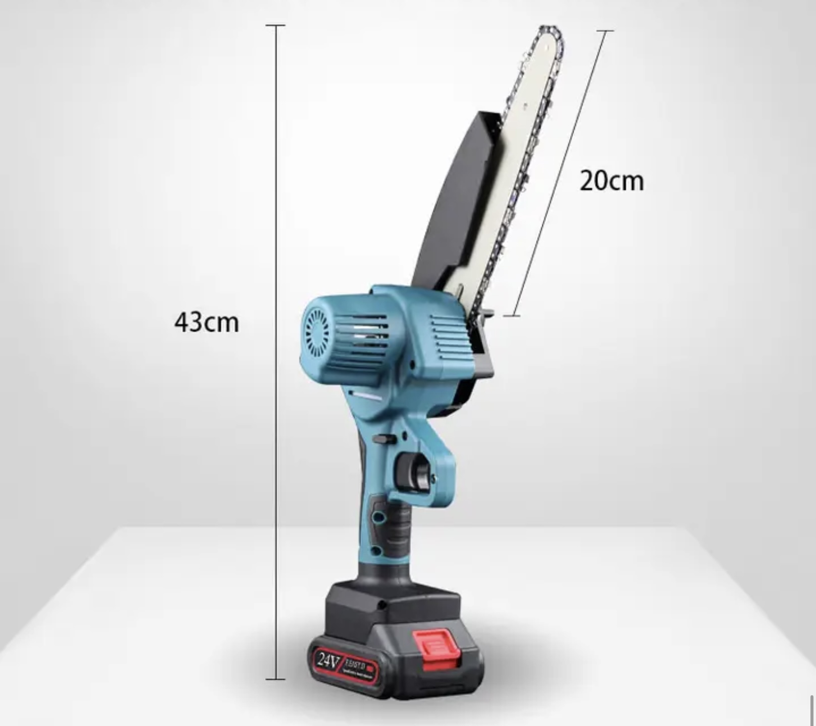 Motosierra eléctrica portátil 24V con batería | Mini motosierra de poda 8 pulgadas - Imagen 2
