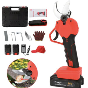 Tijeras de Podar Eléctricas 36V con 2 Baterías | Corte 40 mm | Jardín y Poda Profesional