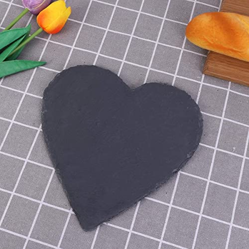Plato de Pizarra Natural en Forma de Corazón Ø30 cm – Ideal para Quesos y Aperitivos - Imagen 3
