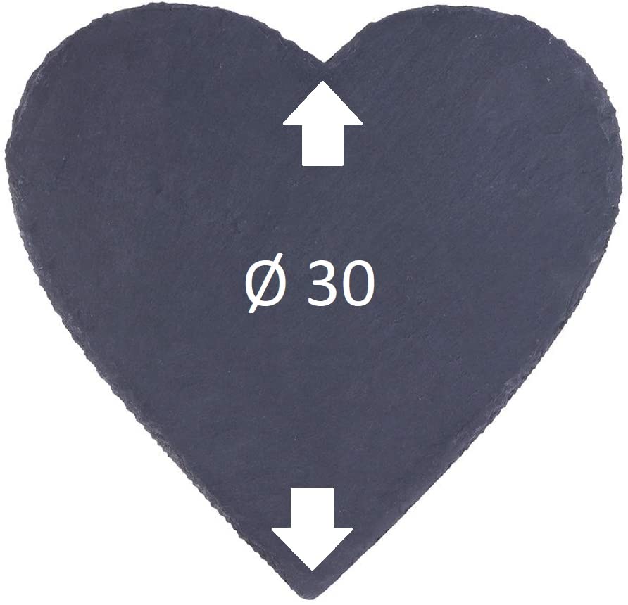 Plato de Pizarra Natural en Forma de Corazón Ø30 cm – Ideal para Quesos y Aperitivos - Imagen 2